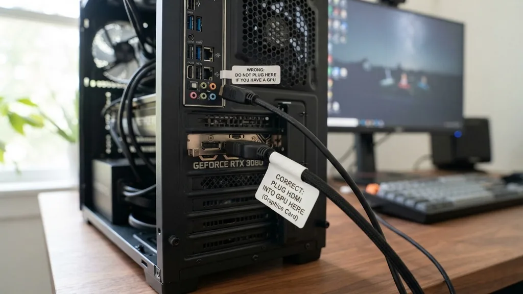 do you plug hdmi into gpu or motherboard