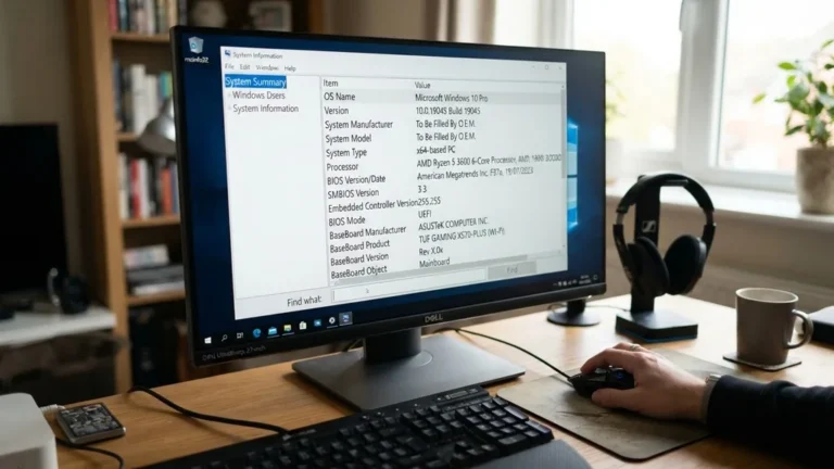 how to check motherboard windows 10