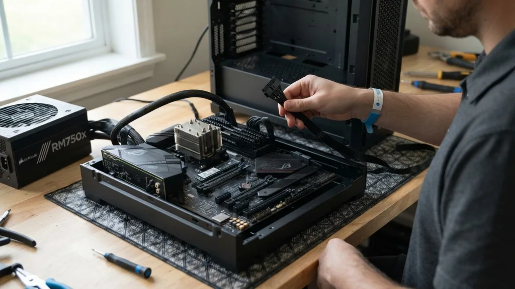 how to connect power supply to motherboard