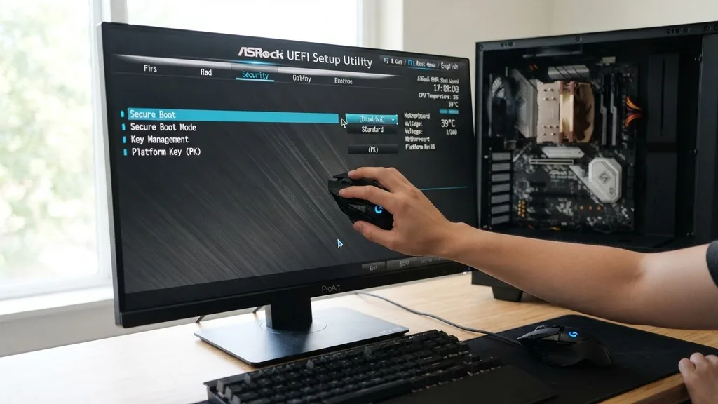 how to enable secure boot on asrock motherboard