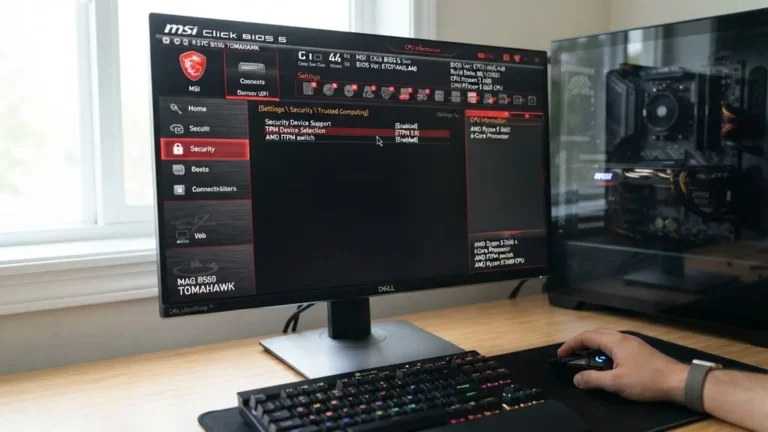 how to enable tpm 2.0 on msi motherboard