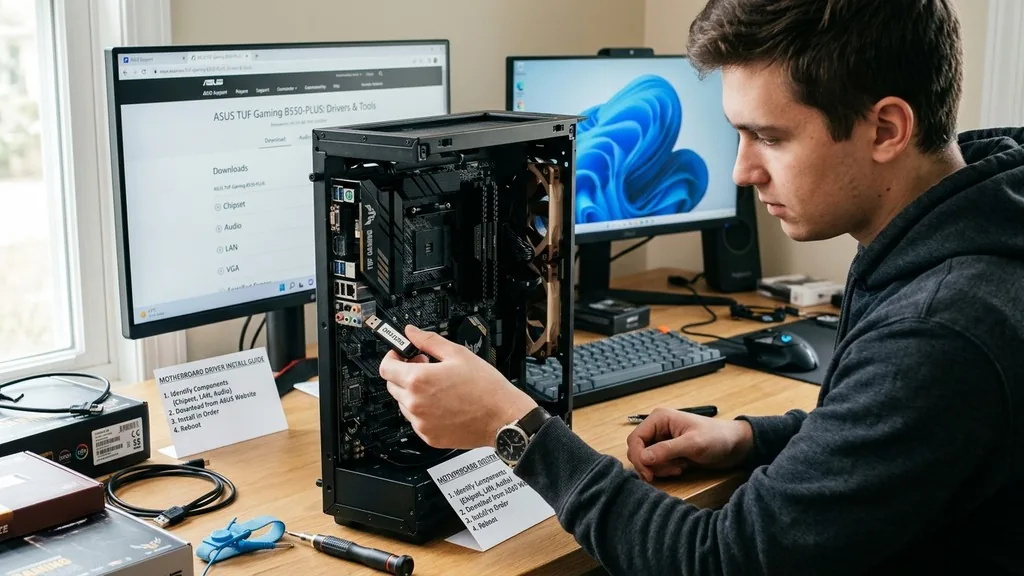 how to install motherboard drivers