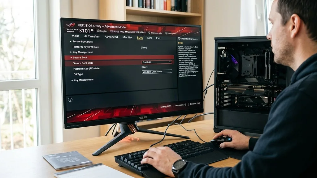 how to turn on secure boot on asus motherboard
