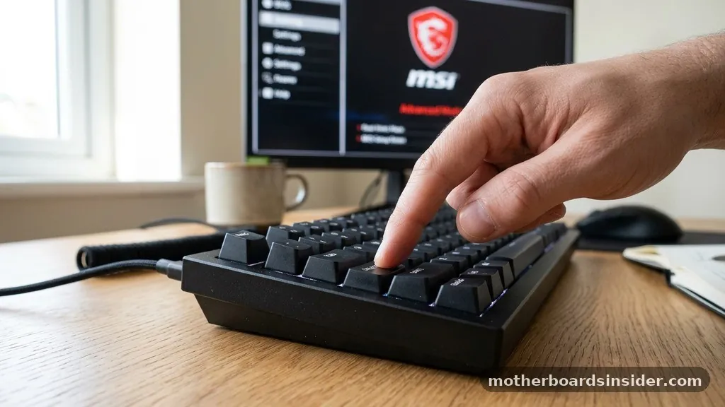 The Standard Keyboard Method During Startup - how to enter bios on msi motherboard