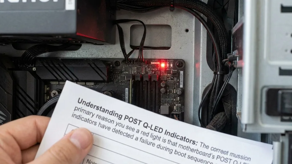 Understanding POST and Q-LED Indicators - why is there a red light on my motherboard