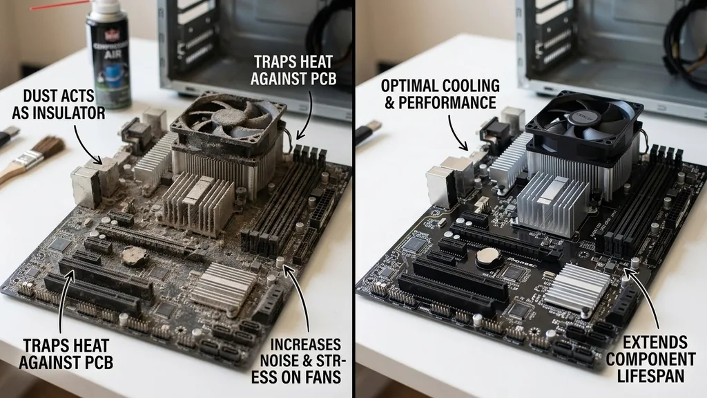 Understanding the Risks of Dust and Debris Accumulation - how to clean a motherboard