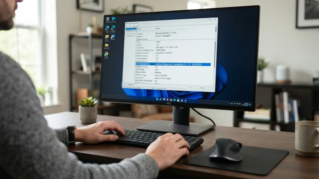 Using the Windows System Information Utility - how to check motherboard bios version