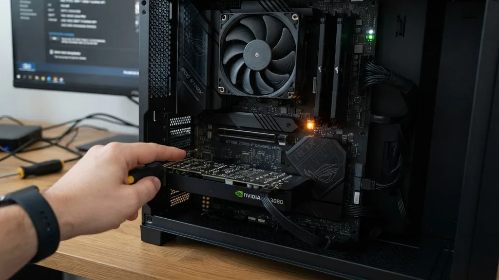 what does orange light on motherboard mean