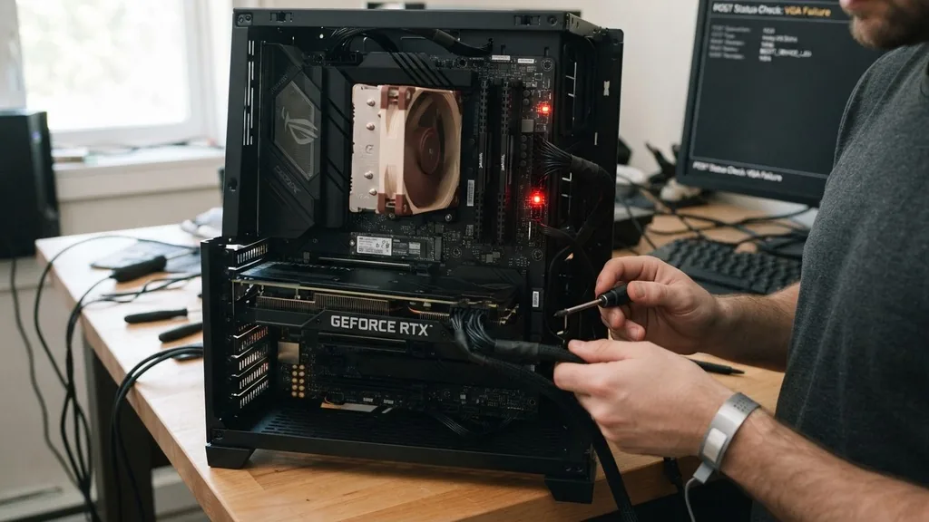 what is vga light on motherboard