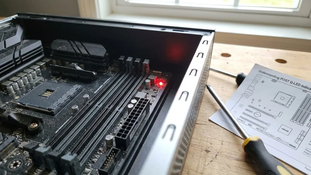 why is there a red light on my motherboard